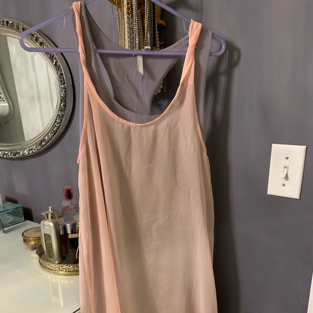 Orb knee length sheer dress